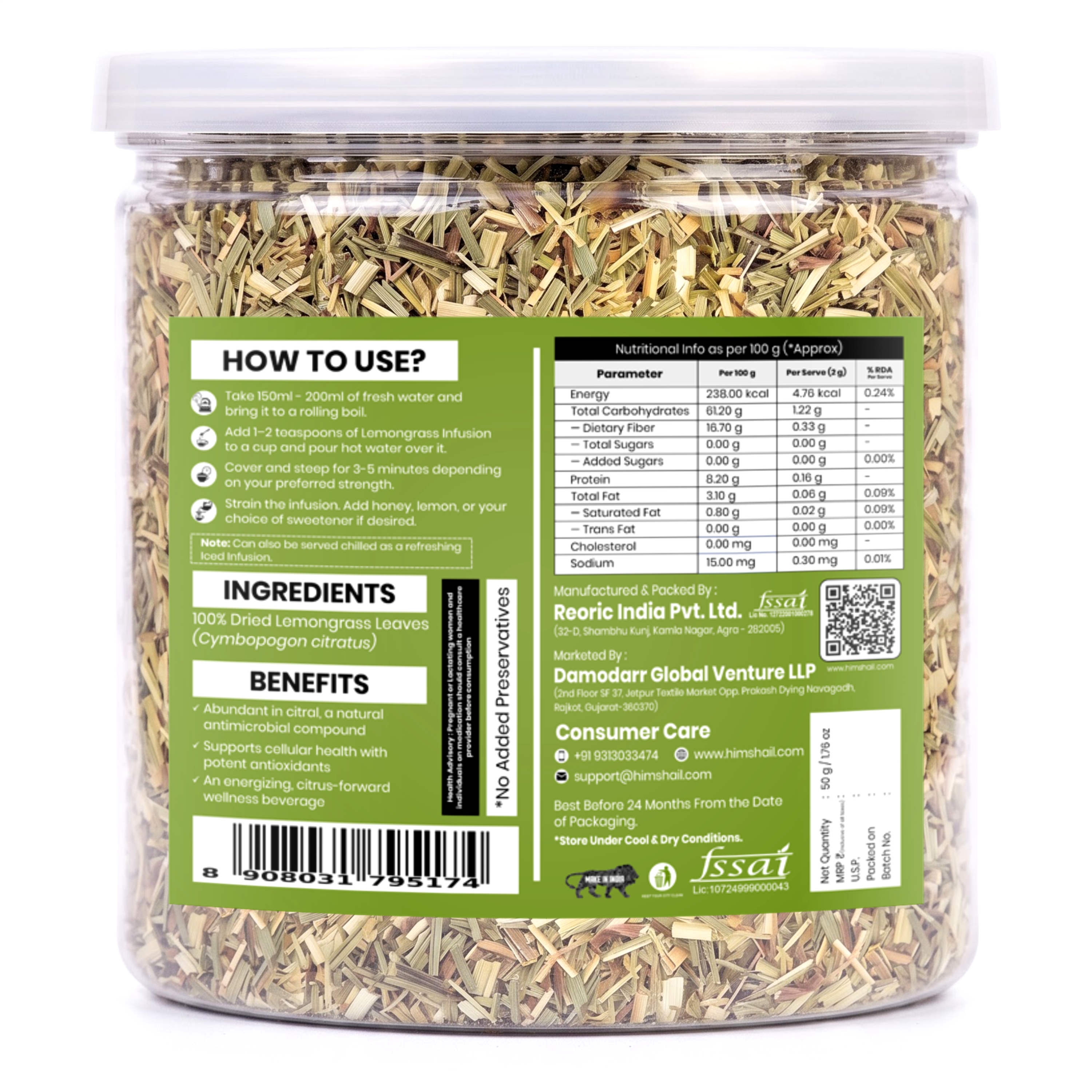 Lemongrass Ginger Herbal Infusion alternate view