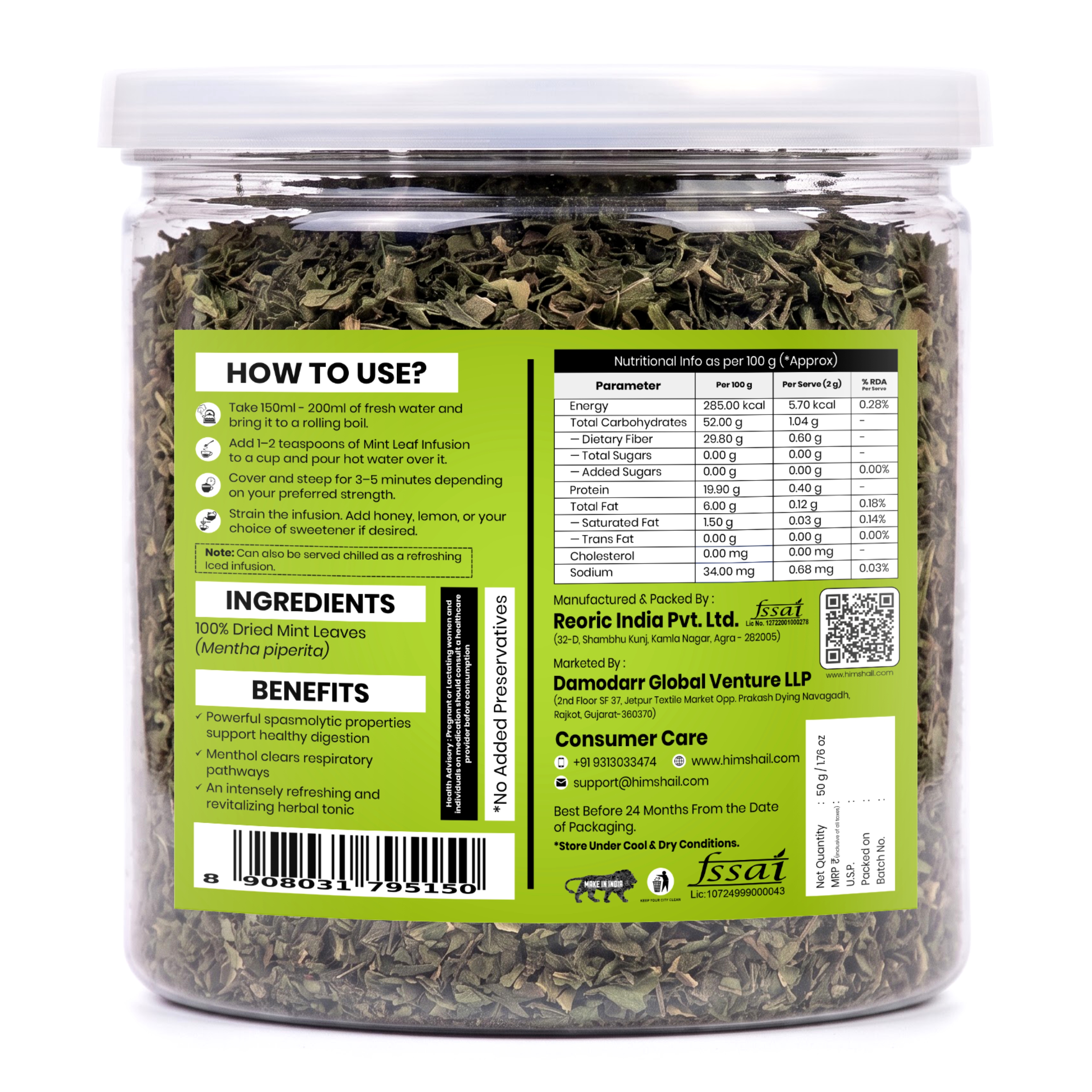 Spearmint Peppermint Herbal Infusion alternate view