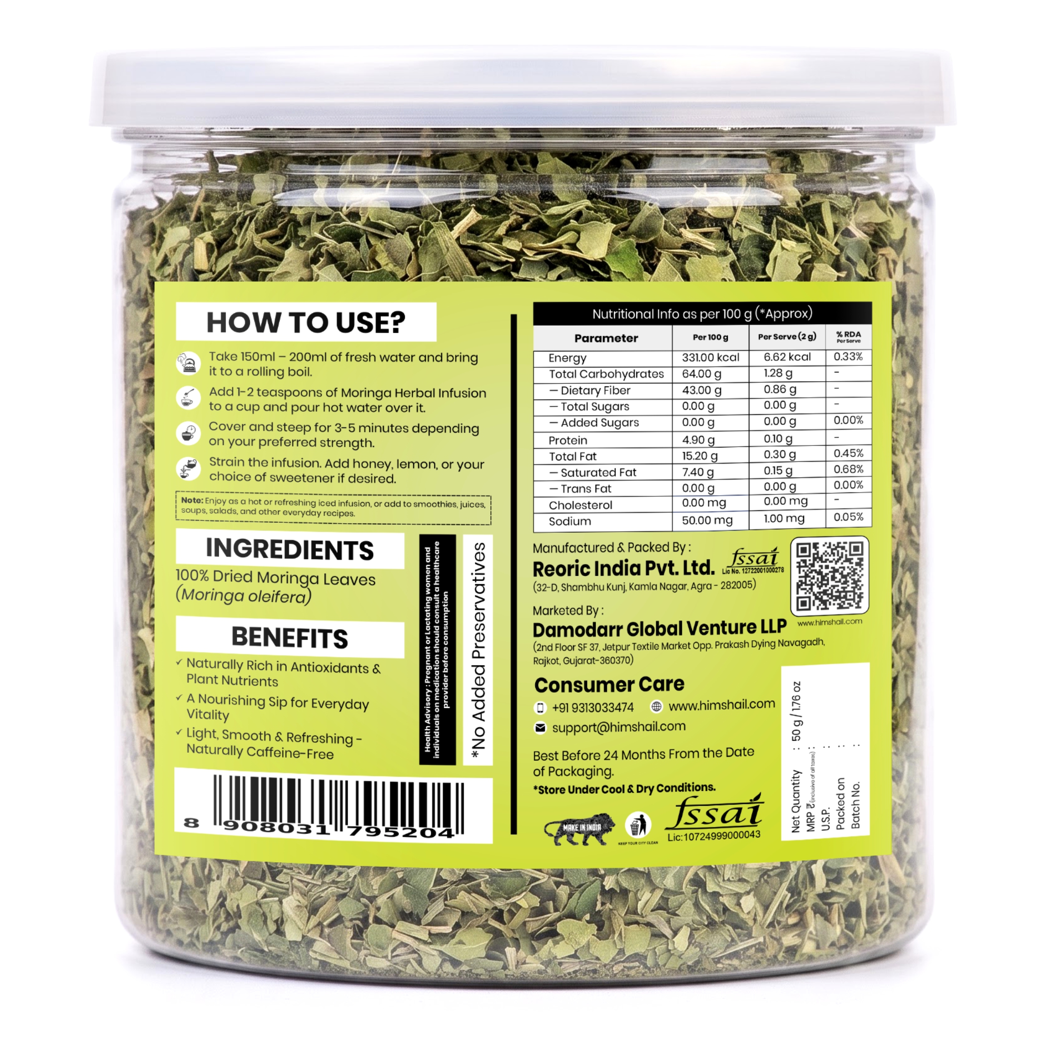 Moringa Leaf Botanical Infusion alternate view